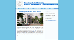 Desktop Screenshot of clinicalmed.kmu.edu.tw
